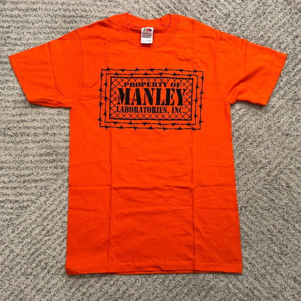 Manley Labs T-Shirt – Orange – Size Small